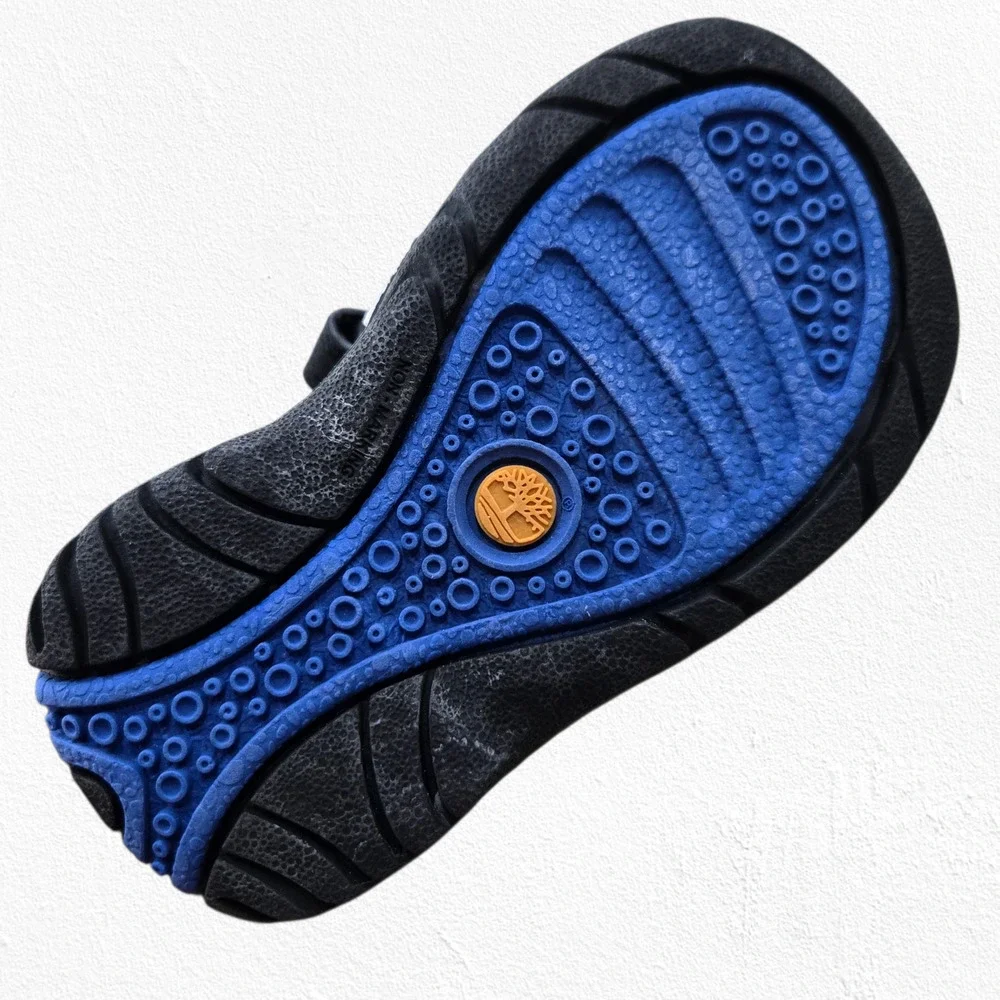 Timberland Infant Boys Black Blue Adjustable Strap Sandals Size 6.5 Toddler NWOB